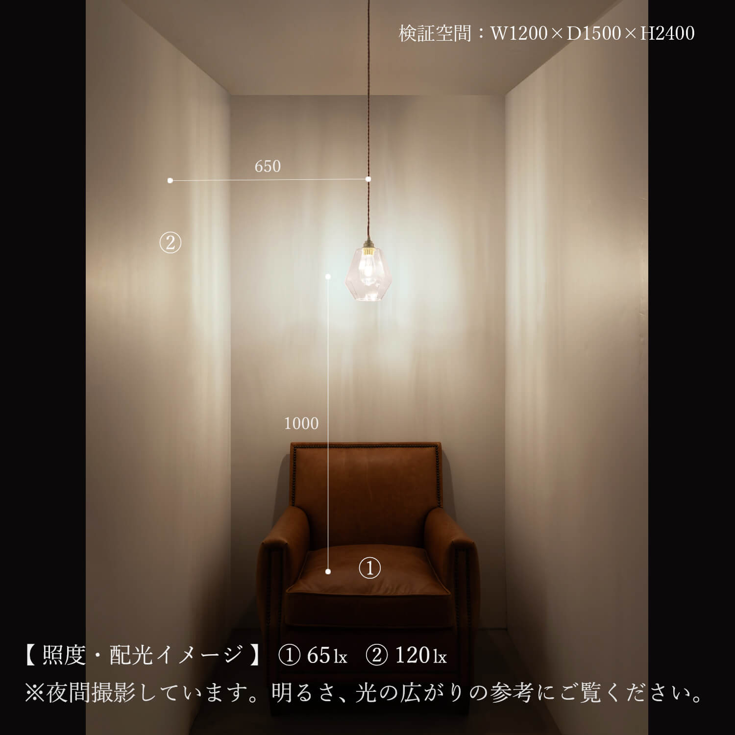 アンティーク風の多面体ガラスシェード - ヘキサムペンダントライト