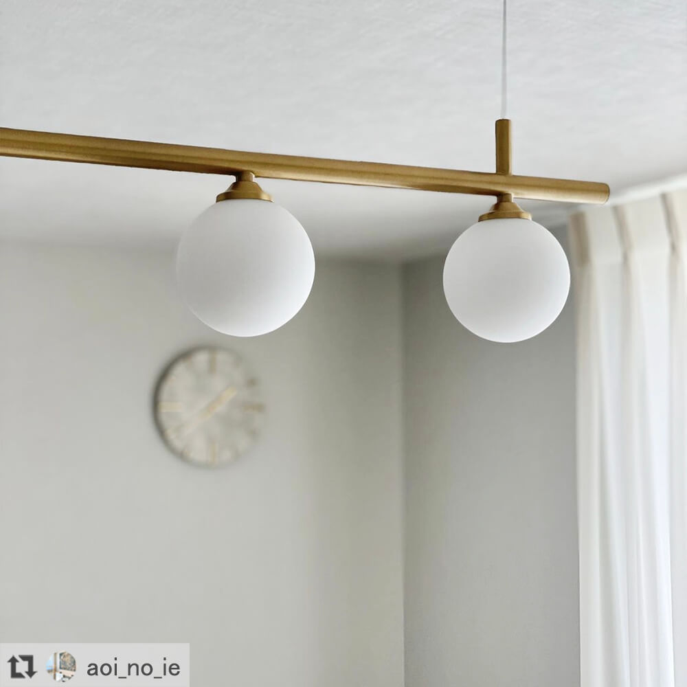真鍮と乳白シェードがモダンなペンダントライト - Pm-21_(4) – TOWARDS