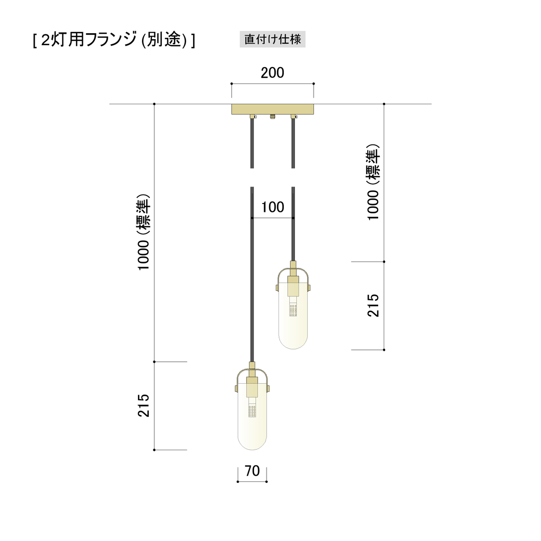 衝撃特価 Flange TOWARDS – cover｜2灯用フランジカバー（直付け仕様) 鉢・プランター