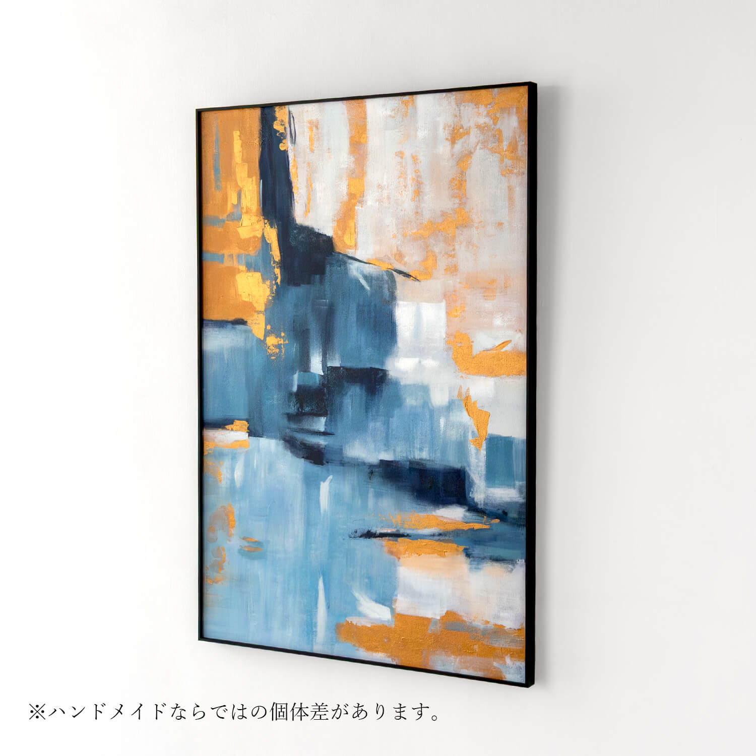 CITY - 水辺の静かな街の風景を思わせる油絵で描かれた壁掛け
