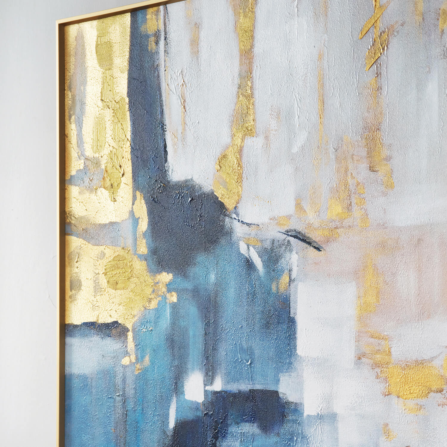 CITY - 水辺の静かな街の風景を思わせる油絵で描かれた壁掛け