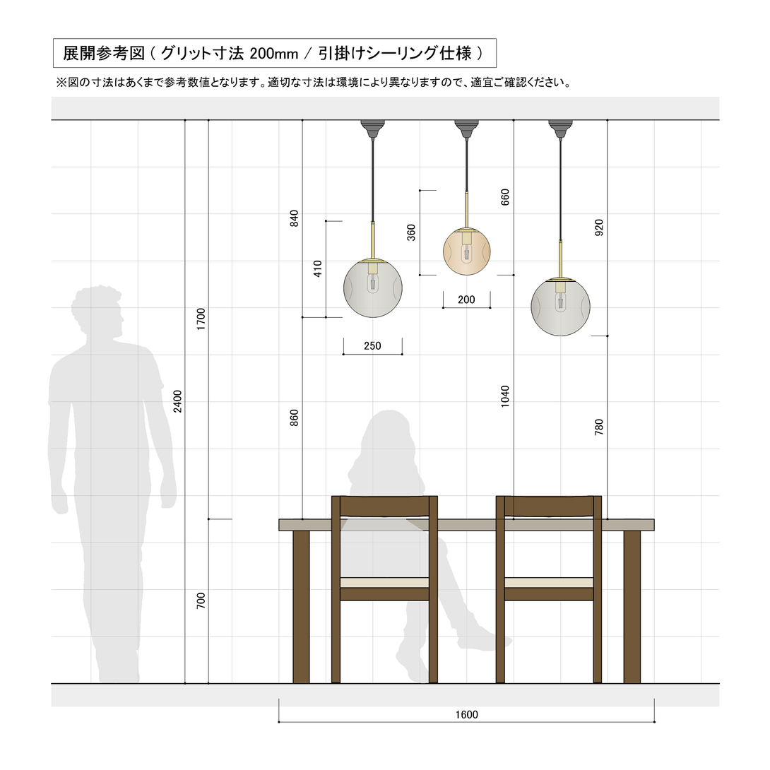 スモークガラス 円筒形ライト 3個セット くぼみのある立体的な円形ガラスシェード - クリスペンダントライト