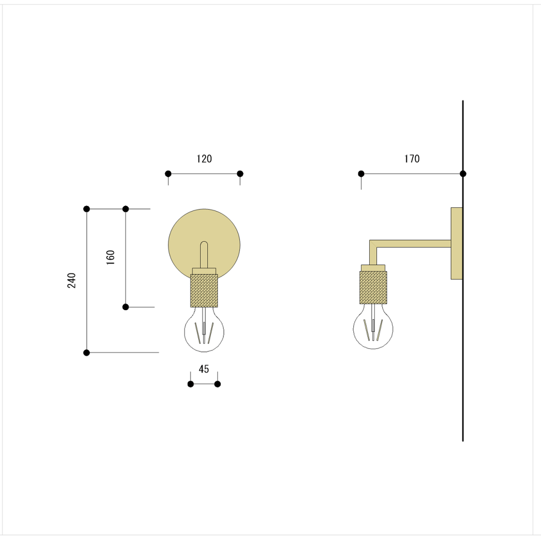 Glanz Wall Light (S) | グランツウォールライト (S) - ウォールライト - TOWARDS